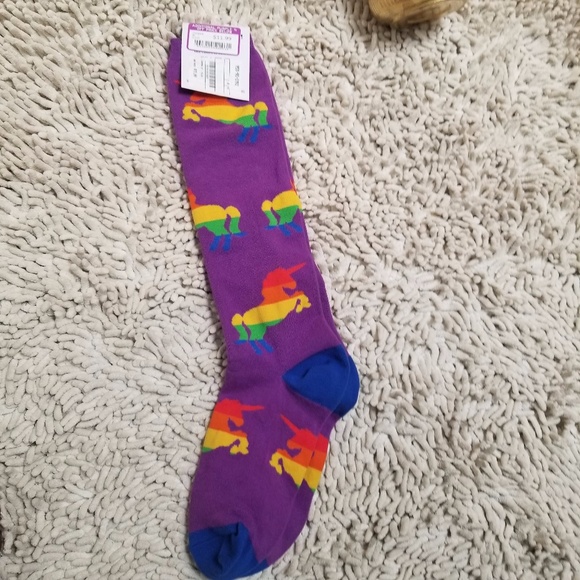 Sock It To Me Rainbow Unicorn Knee High Socks - Picture 4 of 4